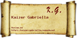 Kaizer Gabriella névjegykártya